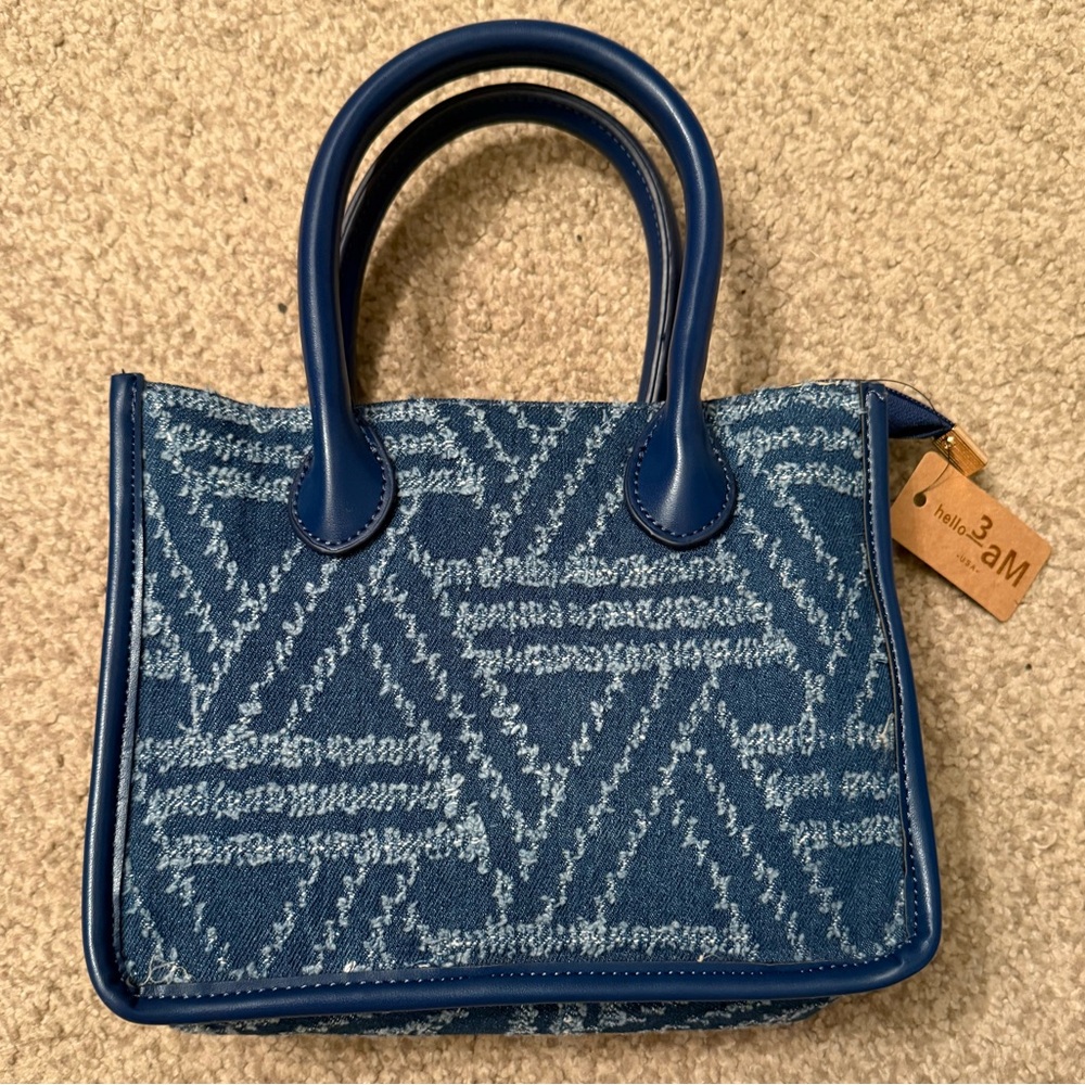 HELLO 3AM Denim Blue Mini Bag, NWT - Picture 6 of 6